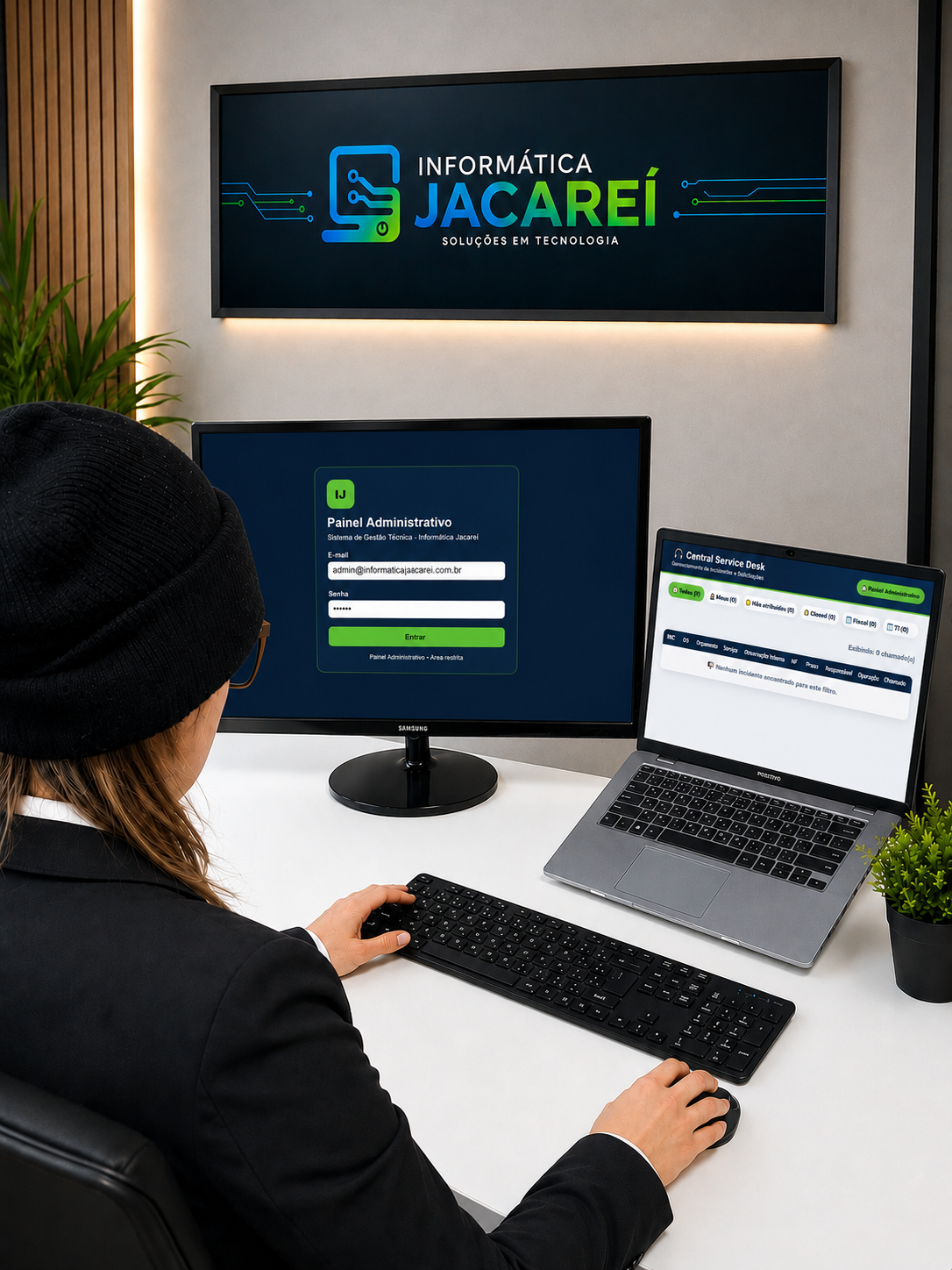 Ambiente de atendimento da Informática Jacareí